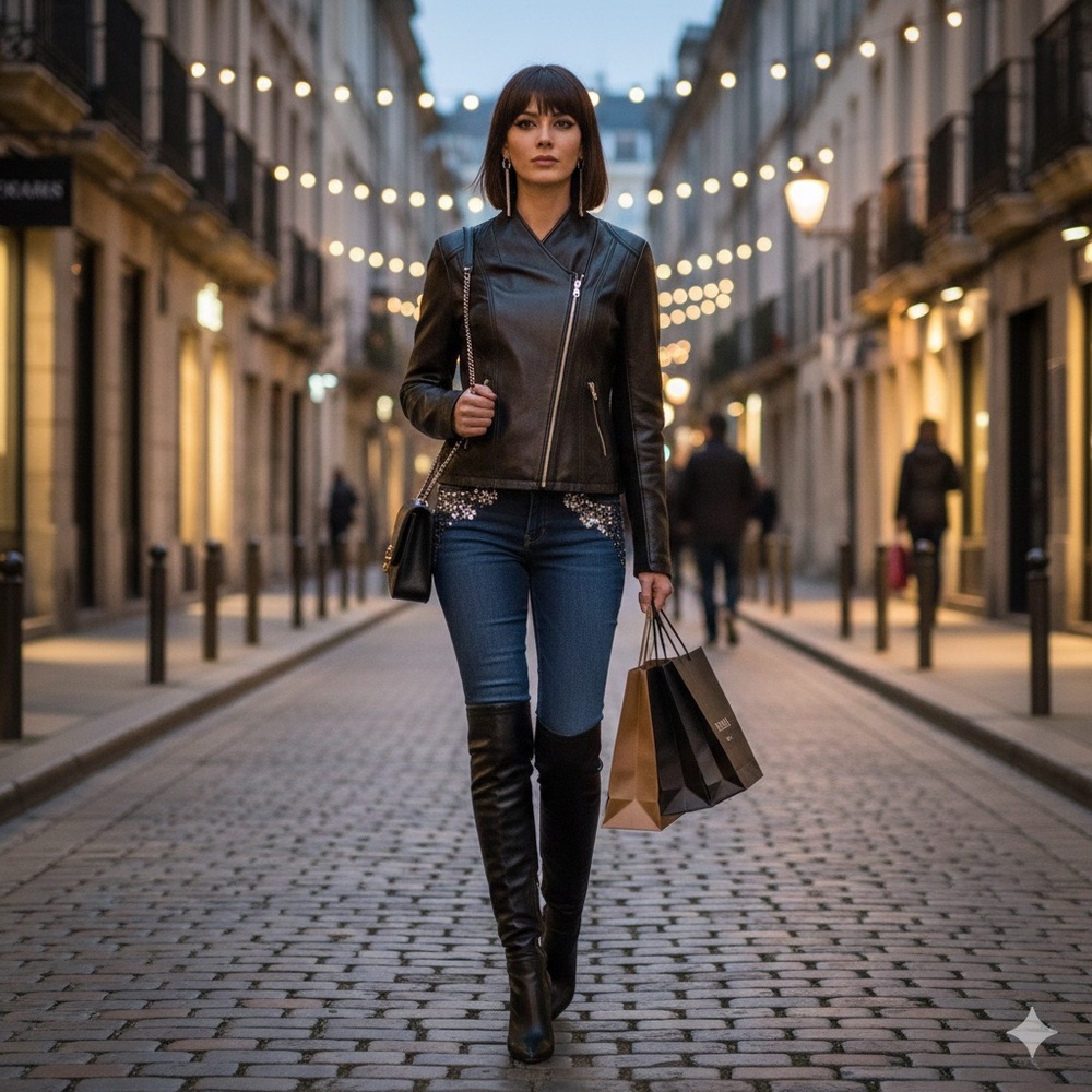 Calvin Klein Black Genuine Leather Moto Jacket